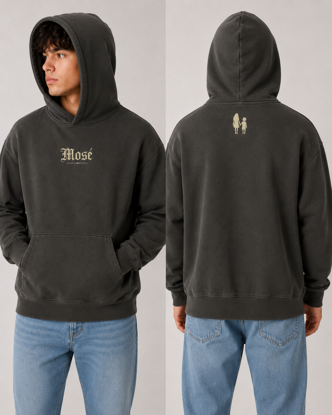Mosé Castle Hoodie Natural & Ash