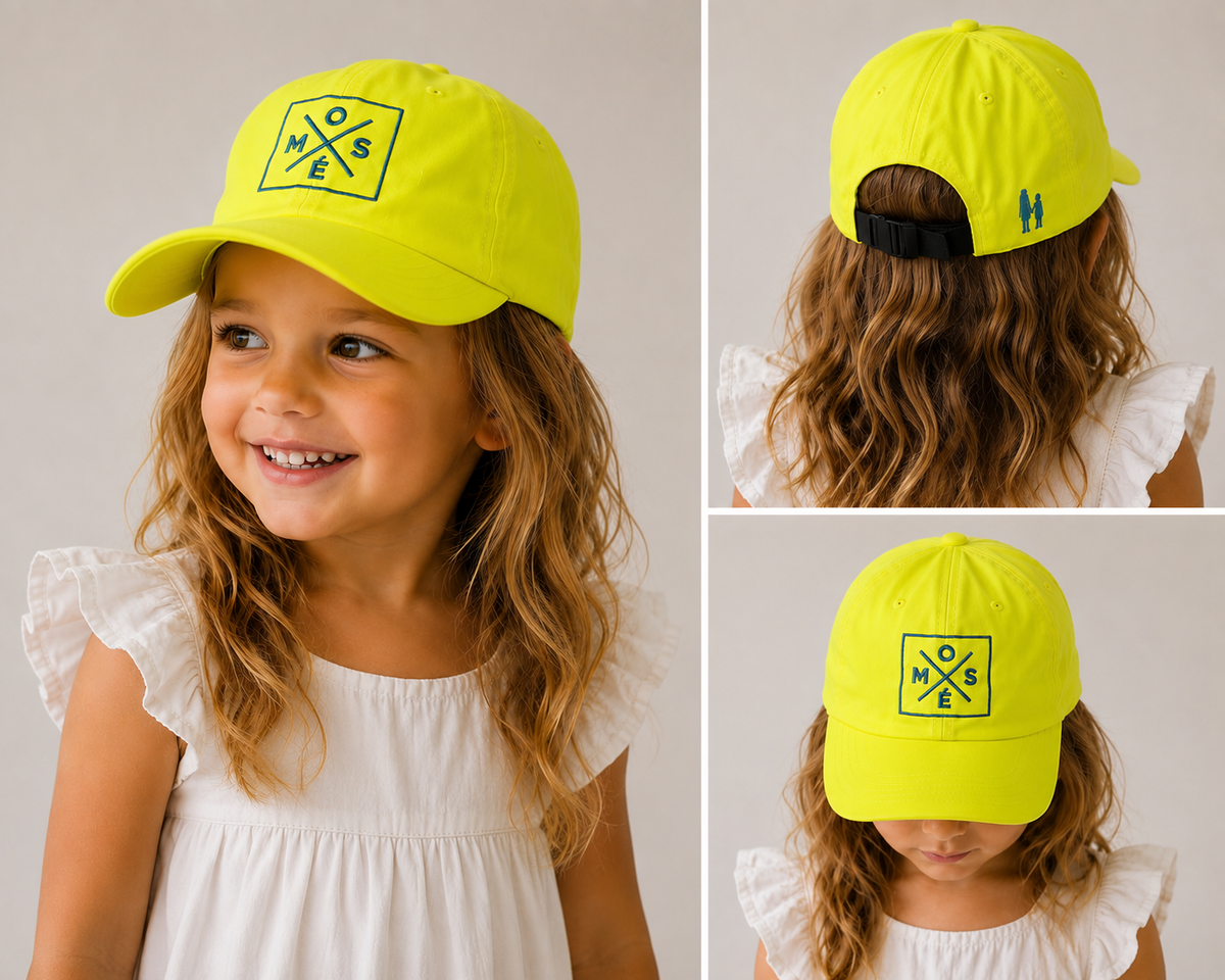 MOSÉ Kids UV + protectant Hat Neon & Blue